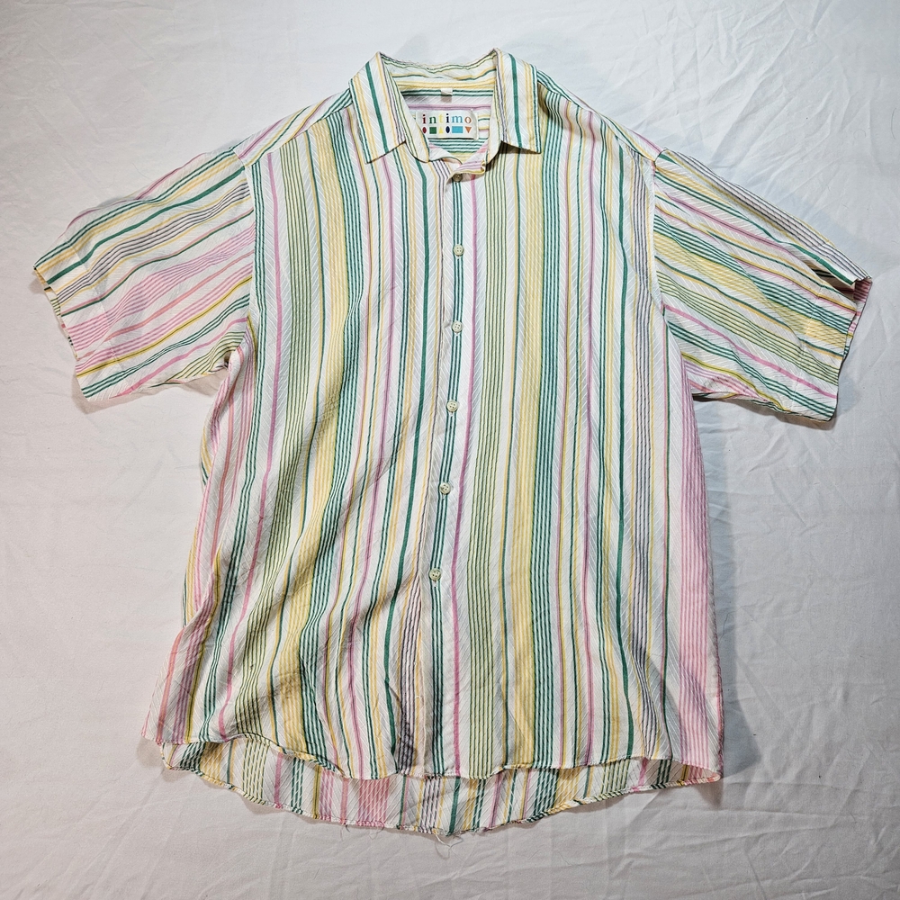 Intimo Multicolor Striped Men's Casual Shirt